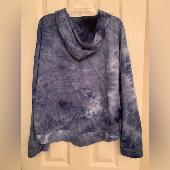 Blue Tie-Dye Hoodie - Picture 2 of 3